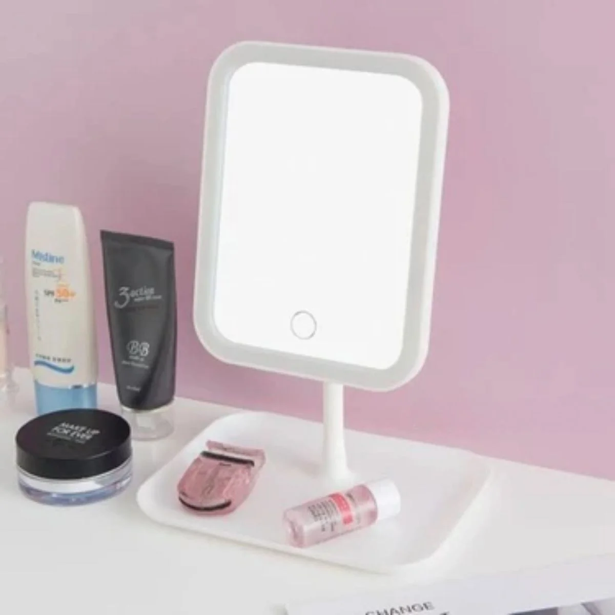 Dokunmatik LED Işıklı Kare Makyaj Aynası – Altı Organizer Kaseli, Ayarlanabilir Aydınlatmalı Masaüstü Makyaj ve Cilt Bakım Aynası Dokunmatik LED Işıklı Kare Makyaj Aynası – Altı Organizer Kaseli, Ayarlanabilir Aydınlatmalı Masaüstü Makyaj ve Cilt Bakım Aynası Fiyatı, Yorumları ve Özellikleri