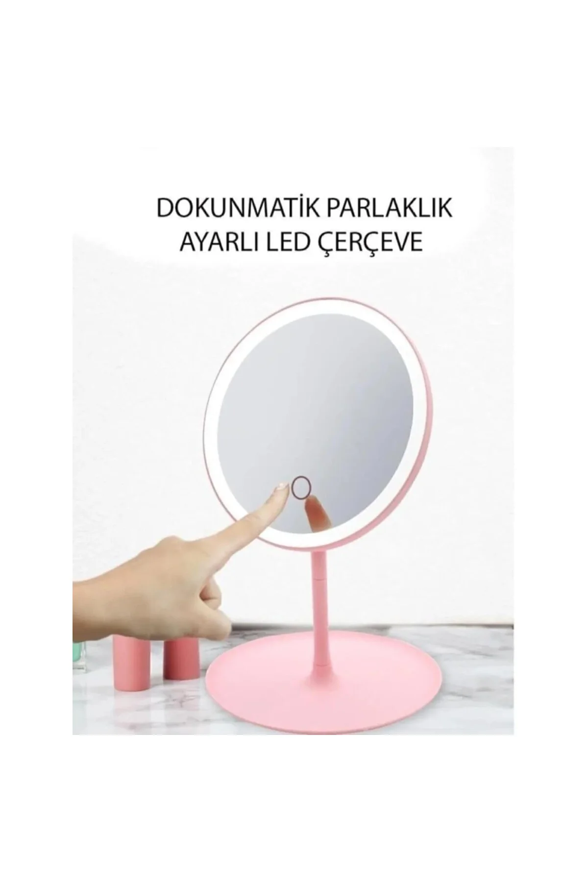 Dokunmatik LED Işıklı Makyaj Aynası | USB Bağlantılı, Ayarlanabilir Parlaklık, Mas