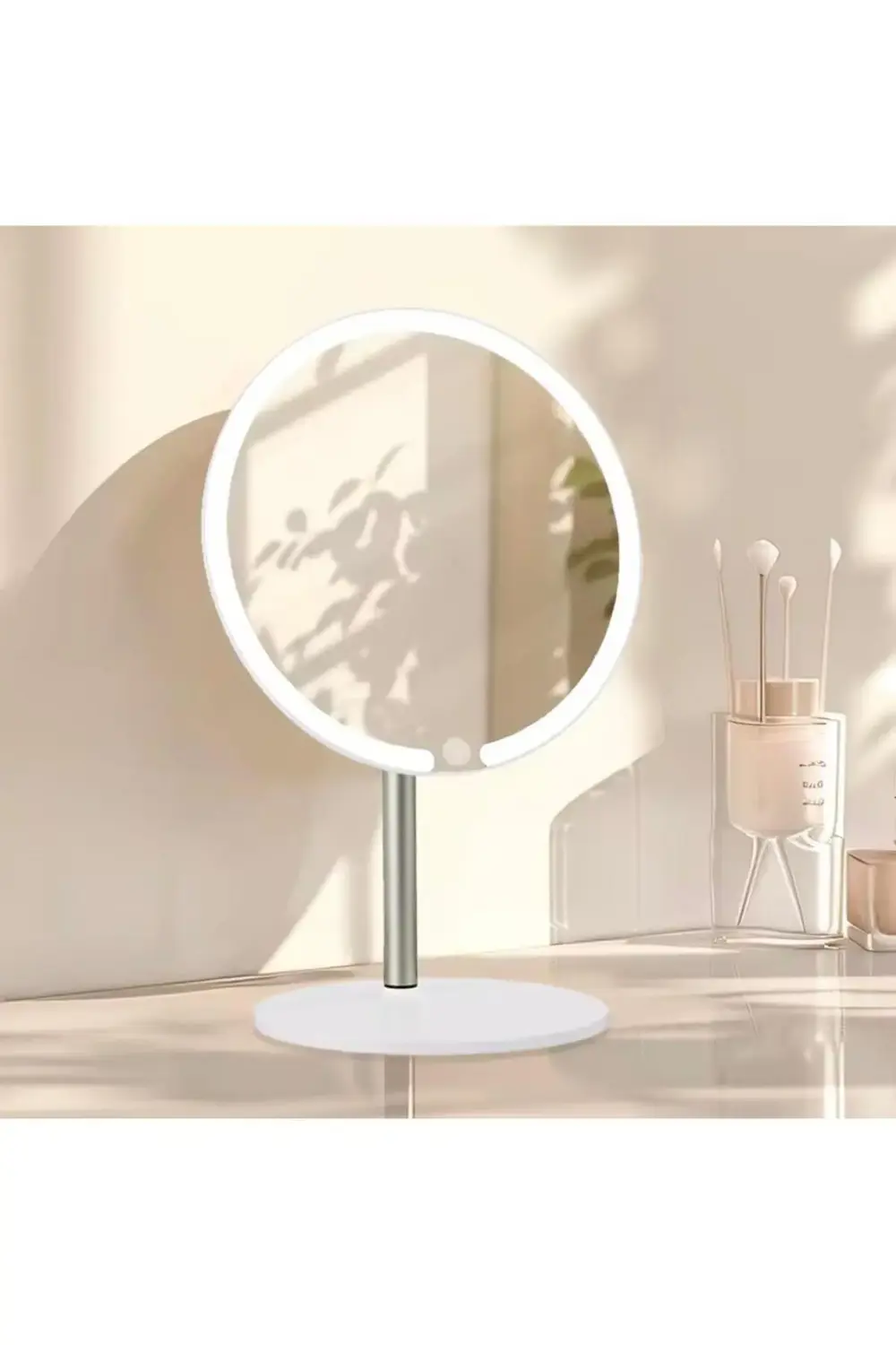 Dokunmatik led ışıklı yuvarlak 180° ayarlanabilir 3 farklı renk L