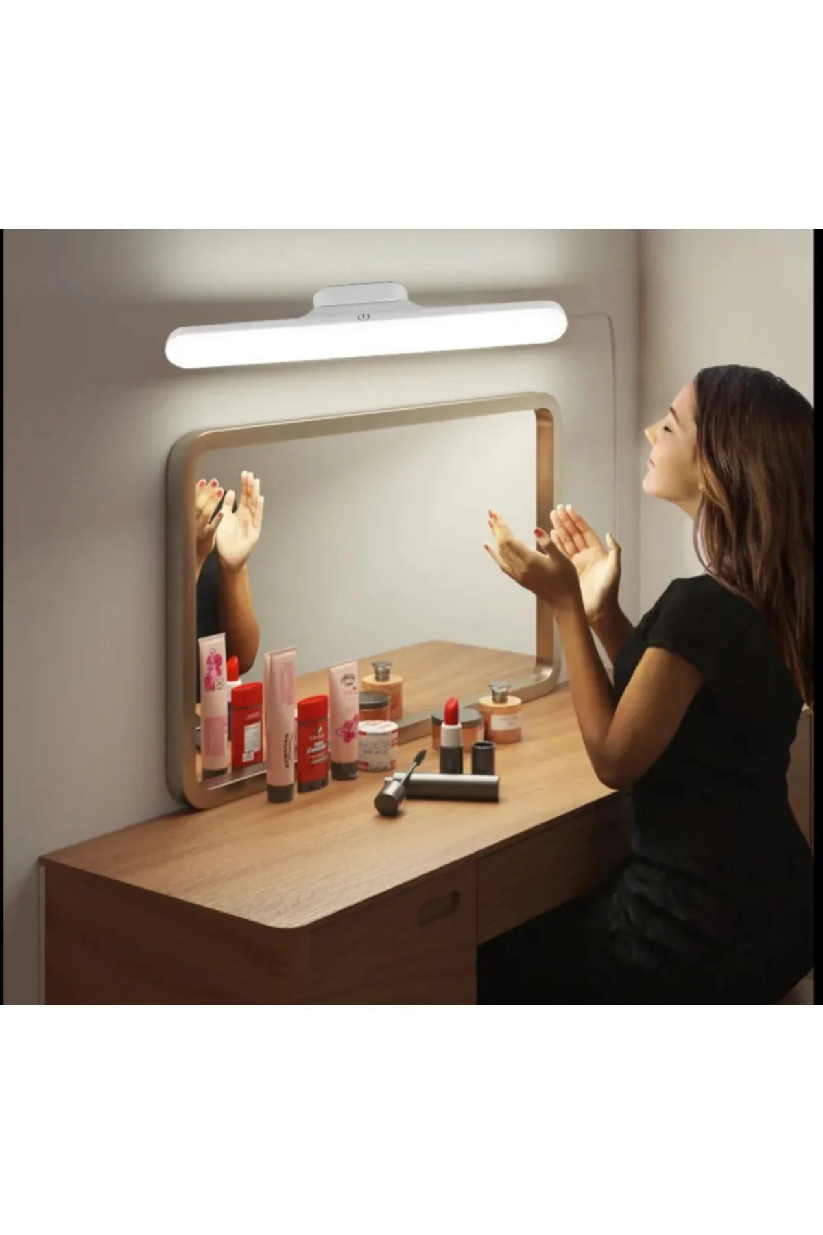 Dokunmatik Led Usb Şarjlı Aplik Kablosuz Mıknatıslı Lamba 3 Farkl