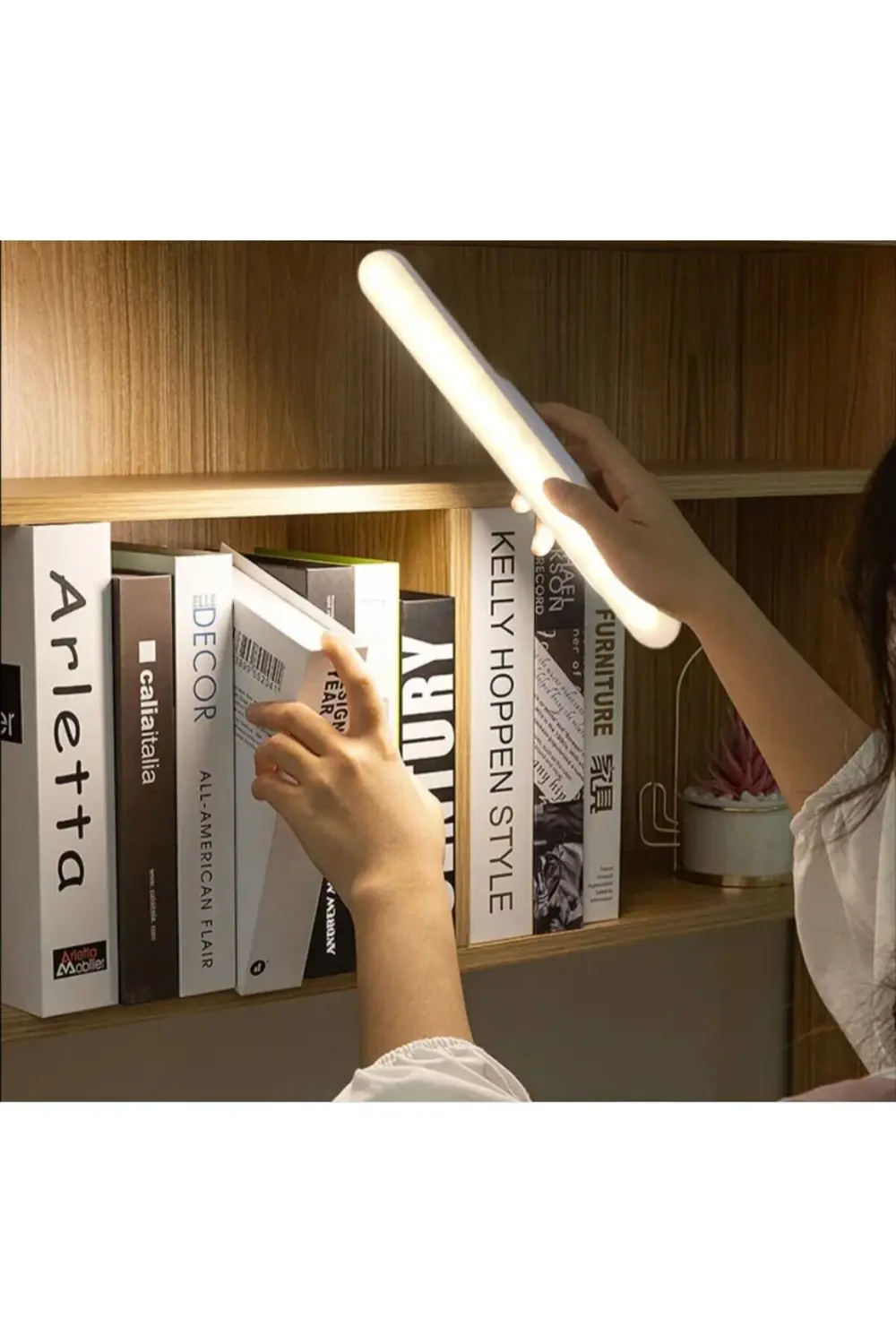 Dokunmatik Led Usb Şarjlı Aplik Kablosuz Mıknatıslı Lamba 3 Farkl