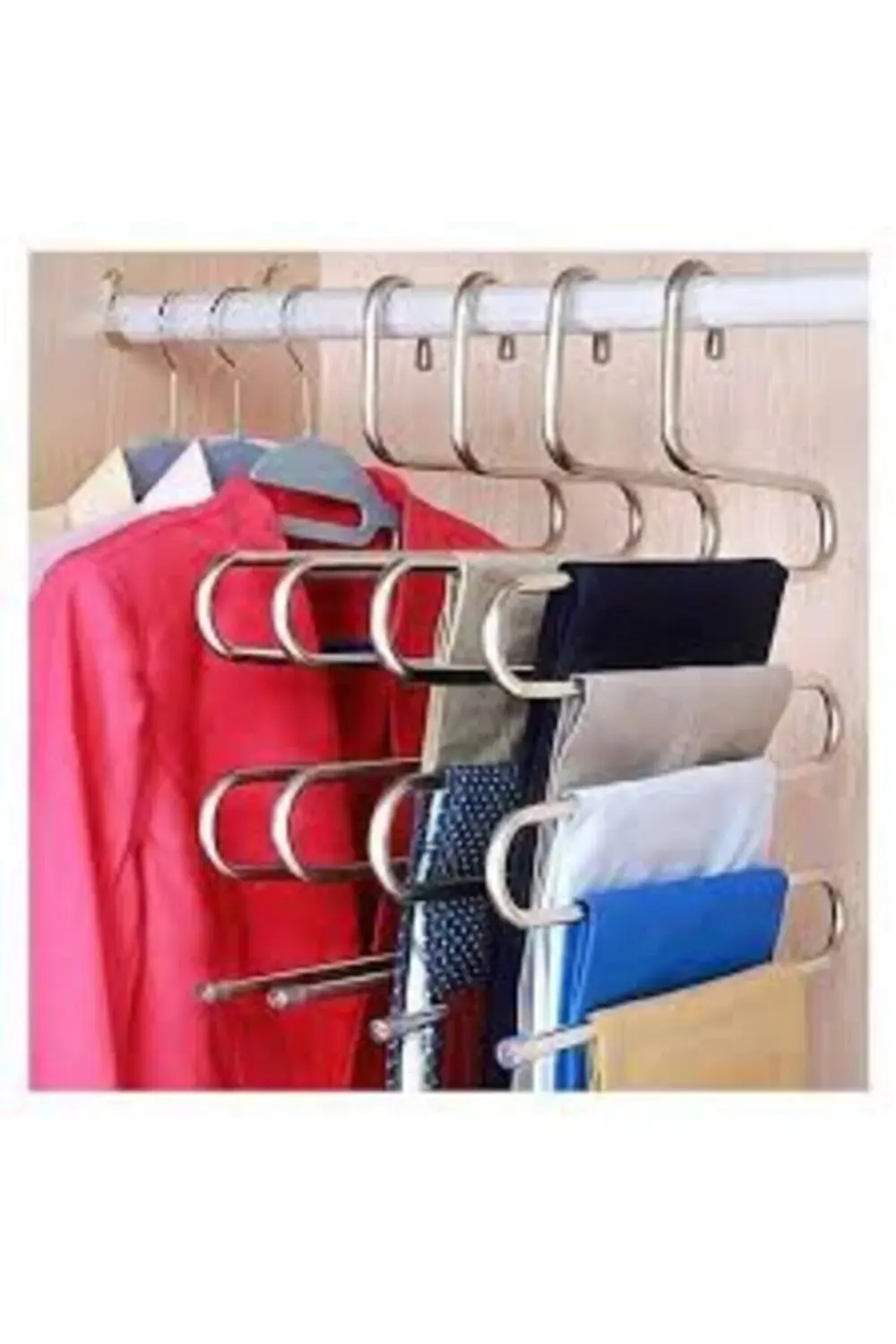 Dolap Içi 5 Kat Katlı Pantolon Eşarp Şal Askısı