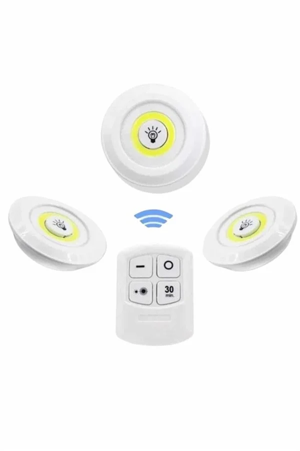 Dolap Işığı Mutfak Rafı Işığı Uzaktan Kumandalı 3 Lü Spot Led Lamba Fiyatı, Yorumları ve Özellikleri
