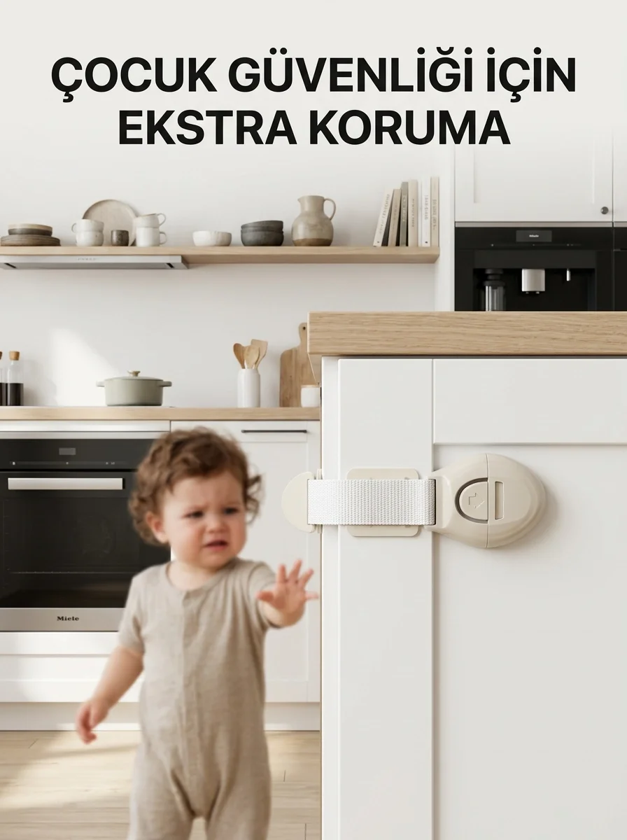 Dolap ve Çekmeceler İçin Çocuk Güvenlik Kilidi Pratik Emniyet Aparatı Fiyatı, Yorumları ve Özellikleri