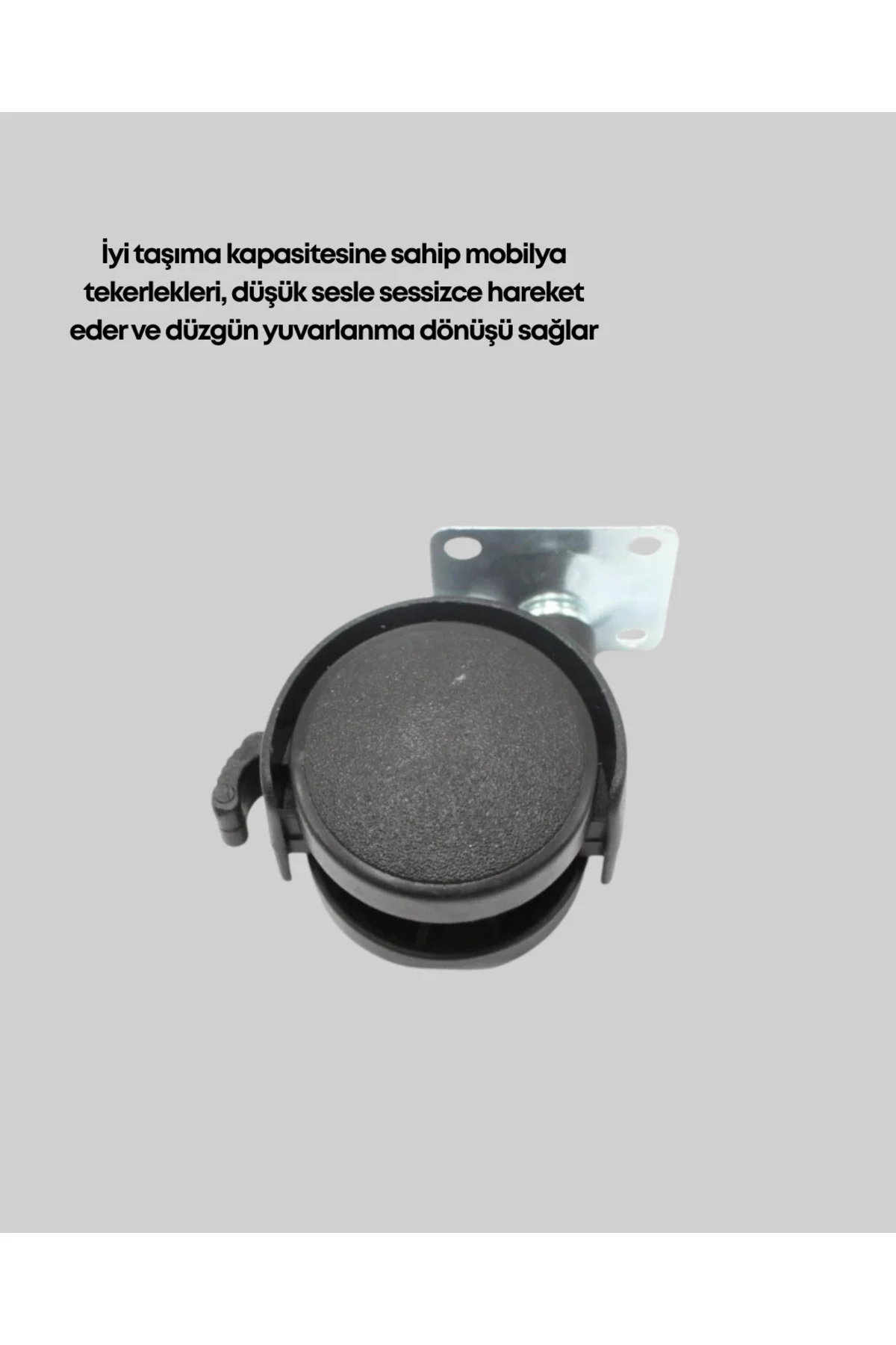 Dolap Ve Raflar İçin 4 Cm Kilitli Tekerlek Tekli