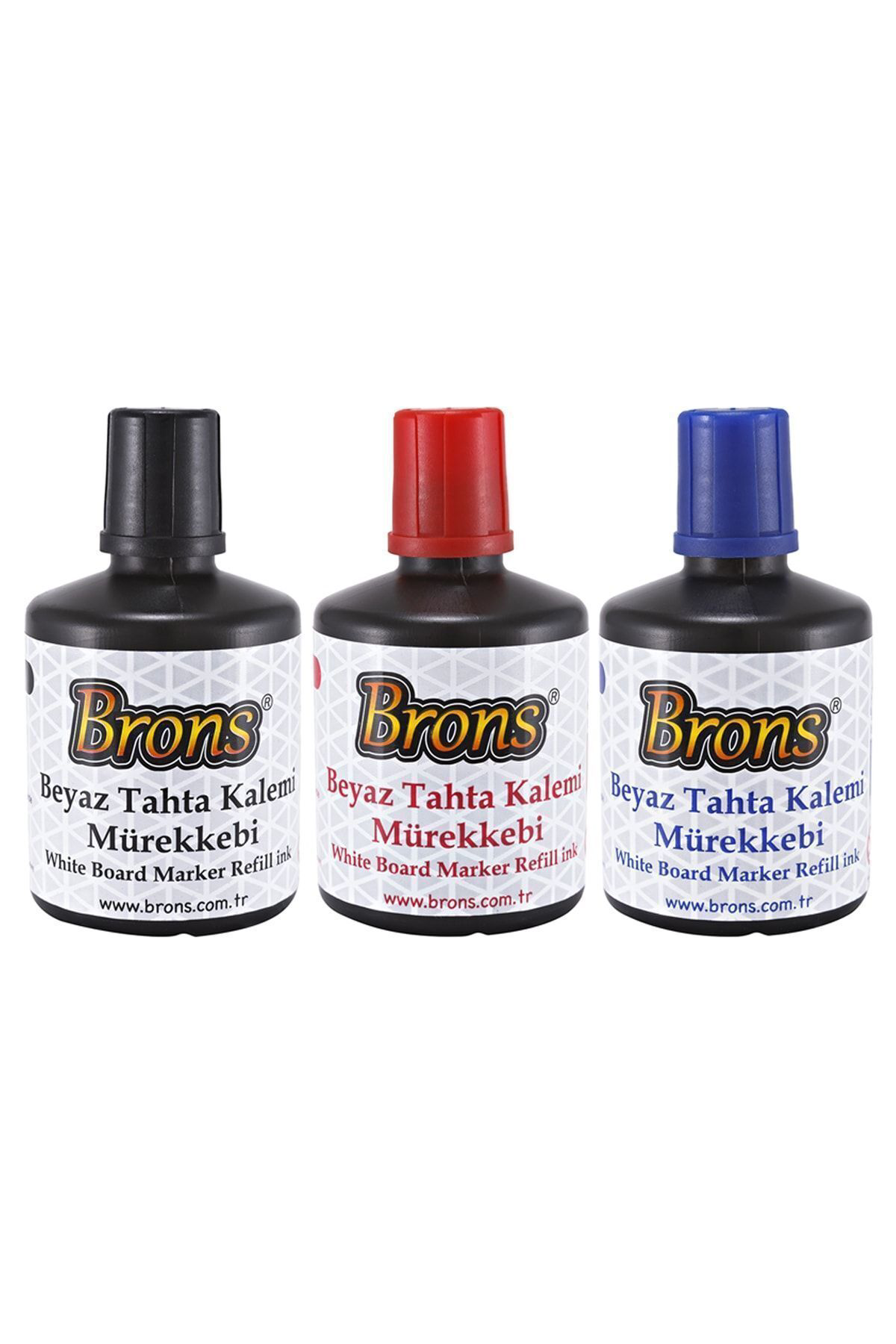 Brons Doldurulabilir Tahta Kalemi Mürekkebi 100 Ml 3 Lü Set