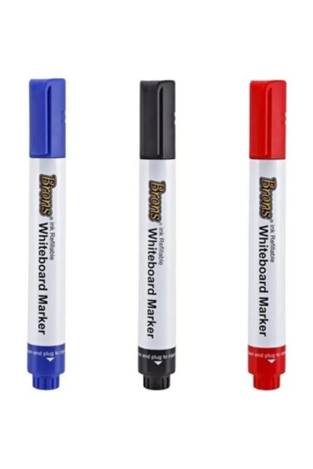 Doldurulabilir Beyaz Tahta Kalemi Seti 12'li Siyah, Kırmızı, Mavi