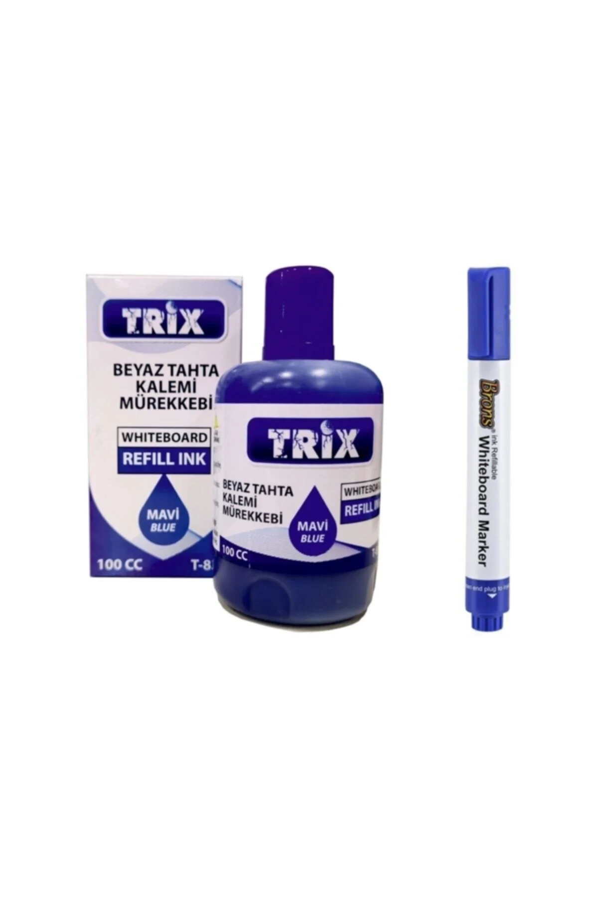Doldurulabilir Beyaz Yazı Tahtası Kalemi Ve 100 ml Mürekkebi - Ma