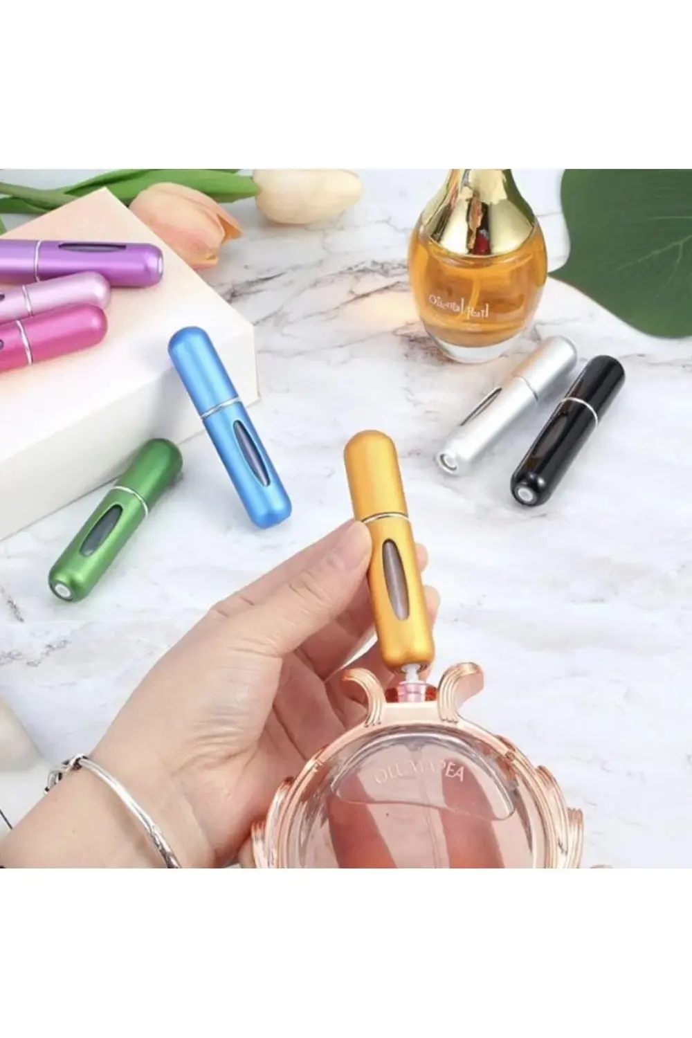 Doldurulabilir Mini Parfüm Şişesi Çanta İçi Mini Seyahat Yedek Ce