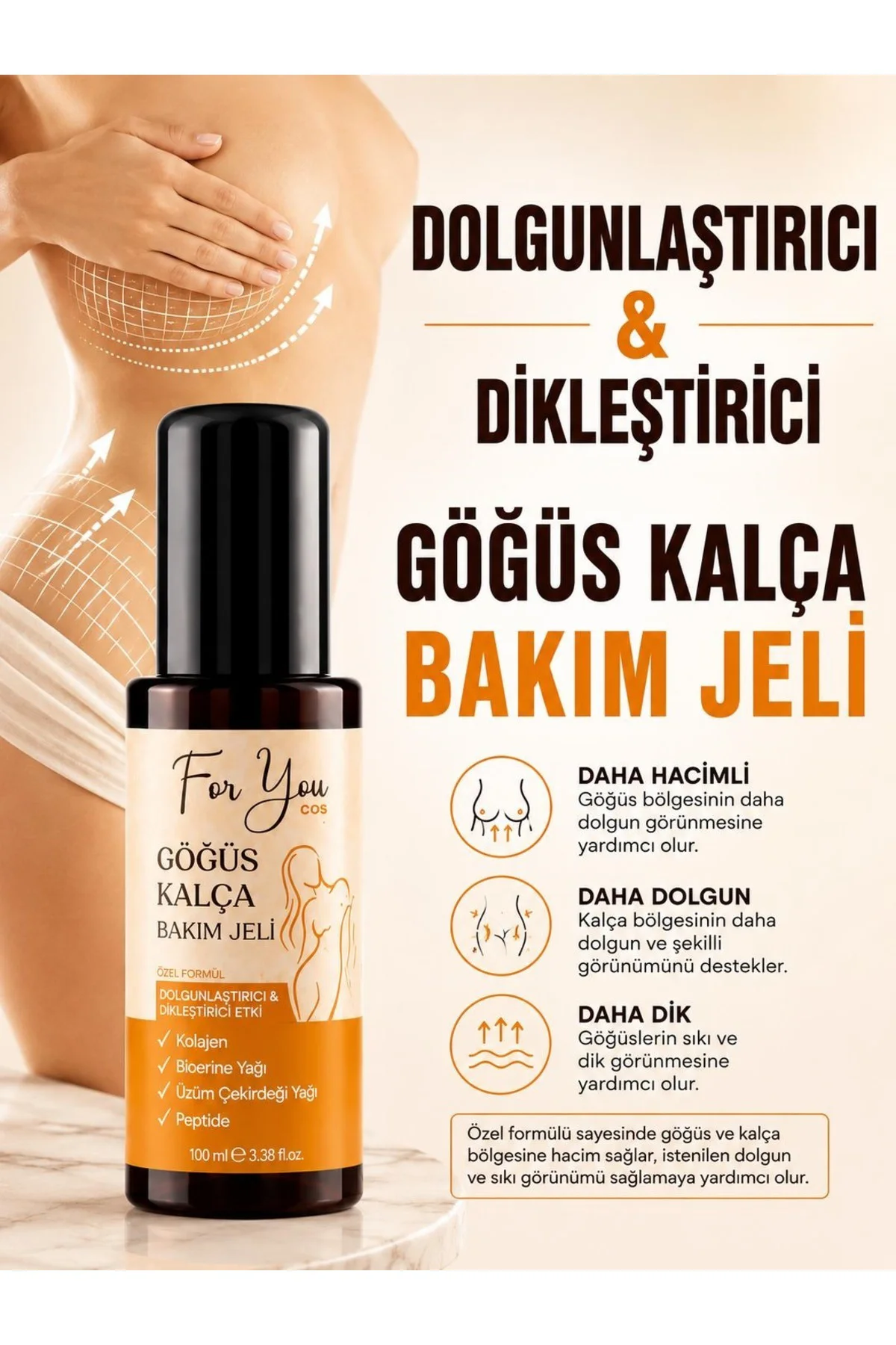 Dolgunlaştırıcı, Dikleştirici Göğüs Ve Kalça Büyütmeye Yardımcı B