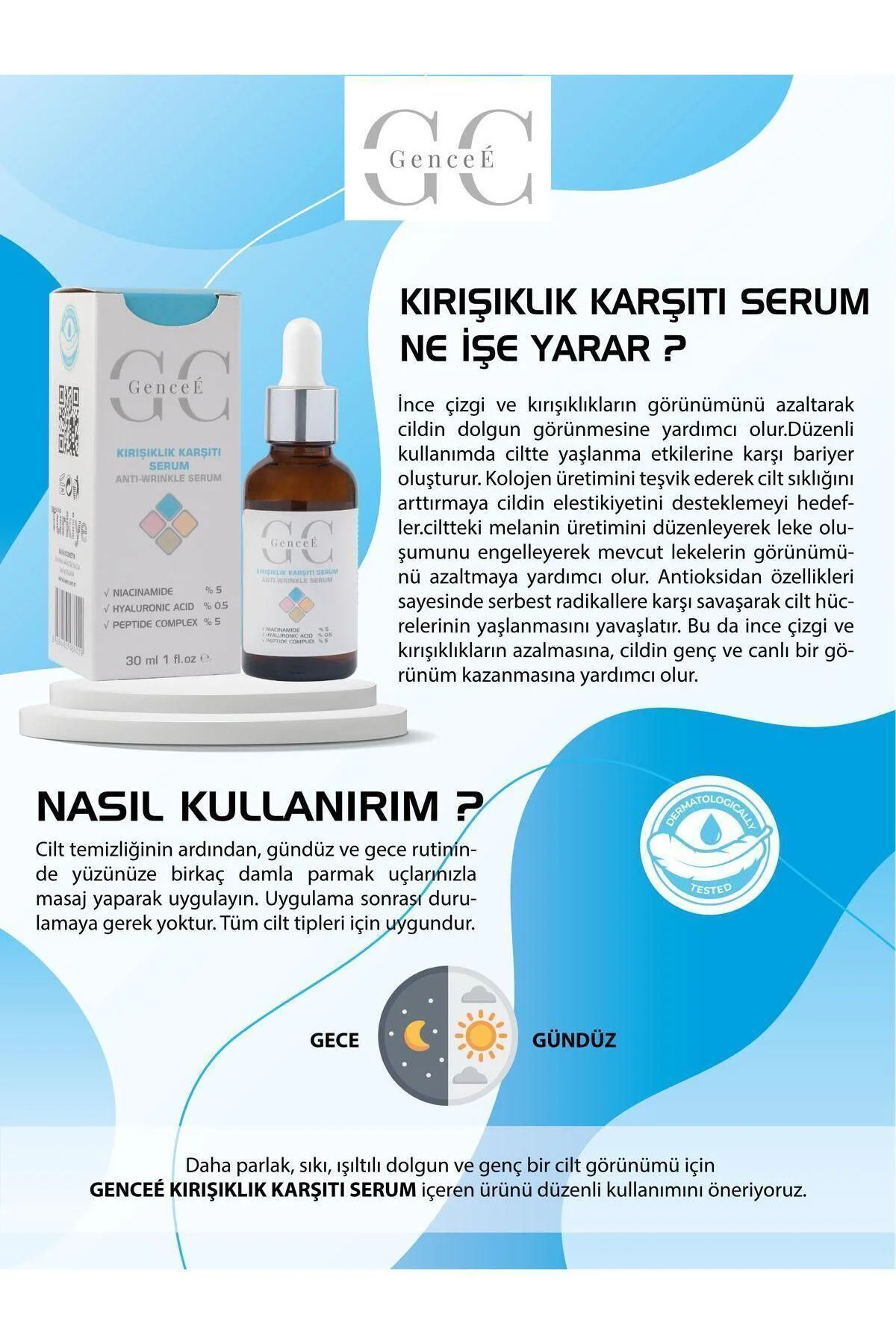 Dolgunlaştırıcı Ve Kırışıklık Karşıtı Hyalüronik Asit Serum (%5 P