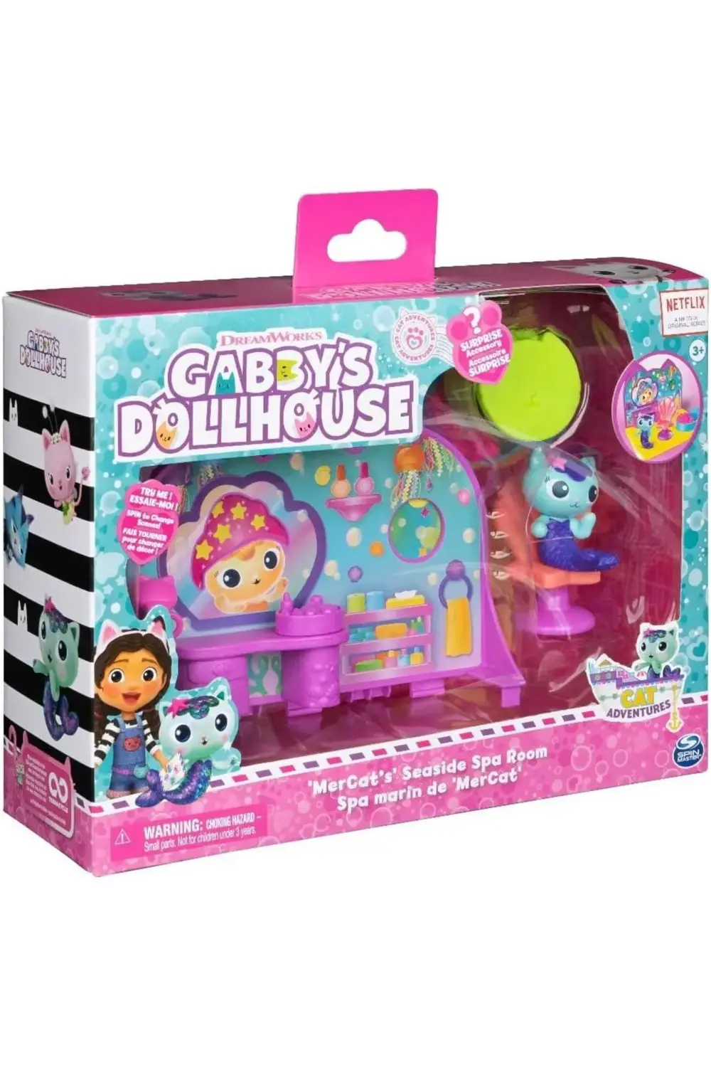 Dollhouse Room oyun seti, deniz kedicikleri, mobilya parçaları ve