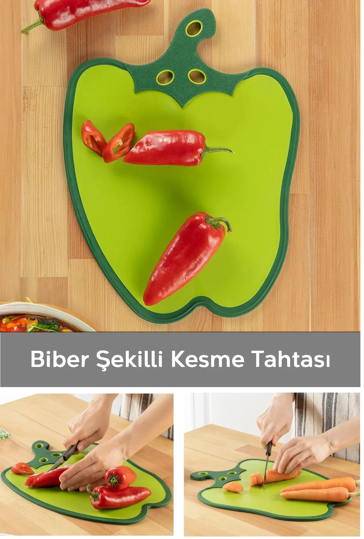 Dolma Biber Figürlü Kaydırmaz Kesme Tahtası Doğrama Panosu Dolma Biber Figürlü Kaydırmaz Kesme Tahtası Doğrama Panosu