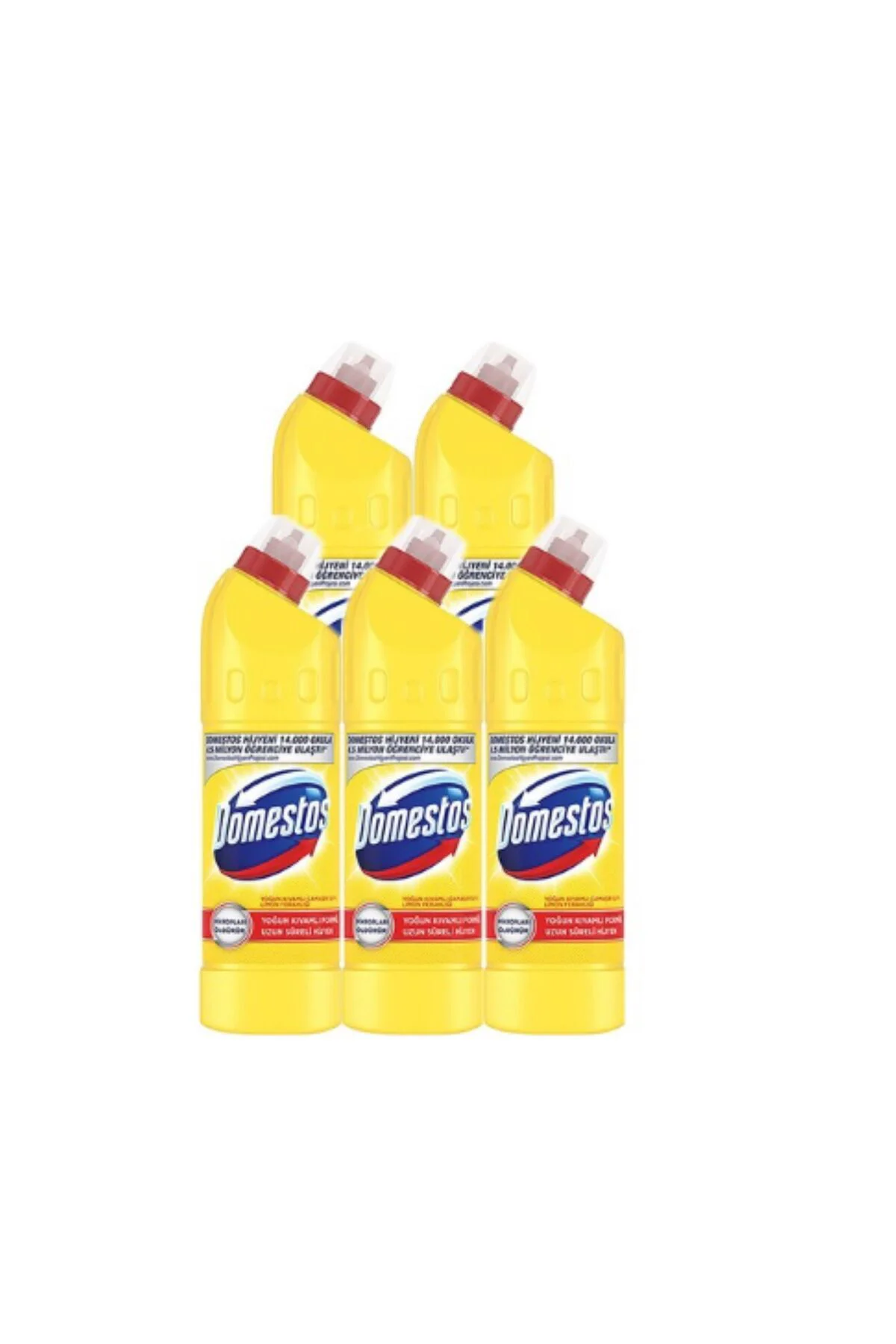 Domes tos Çamaşır Suyu Limon Ferahlığı 750 ml 5'li