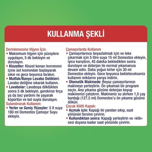 Domestos Çam Ferahlığı Yoğun Kıvamlı Çamaşır Suyu 3240 ml x 2