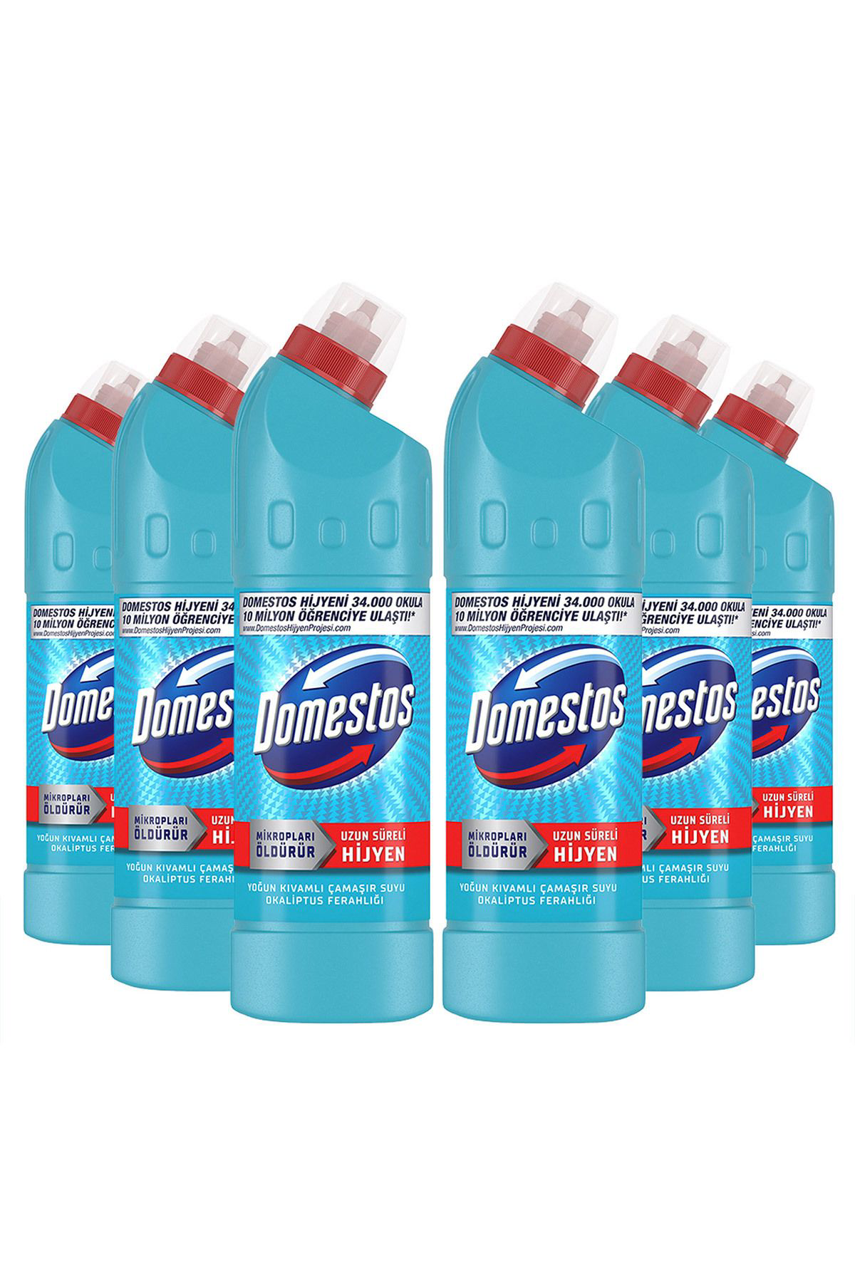 Domestos  Çamaşir Suyu Yoğun Kivamli Okaliptus Ferahliği 750 Ml 6 