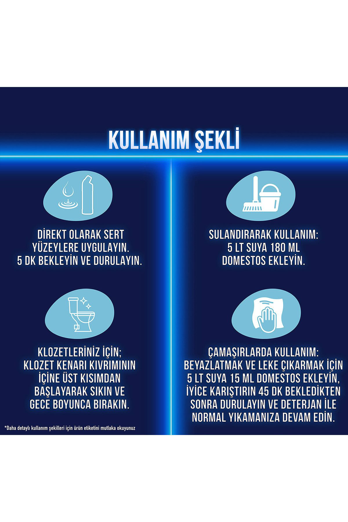 Domestos  Çamaşir Suyu Yoğun Kivamli Okaliptus Ferahliği 750 Ml 6 