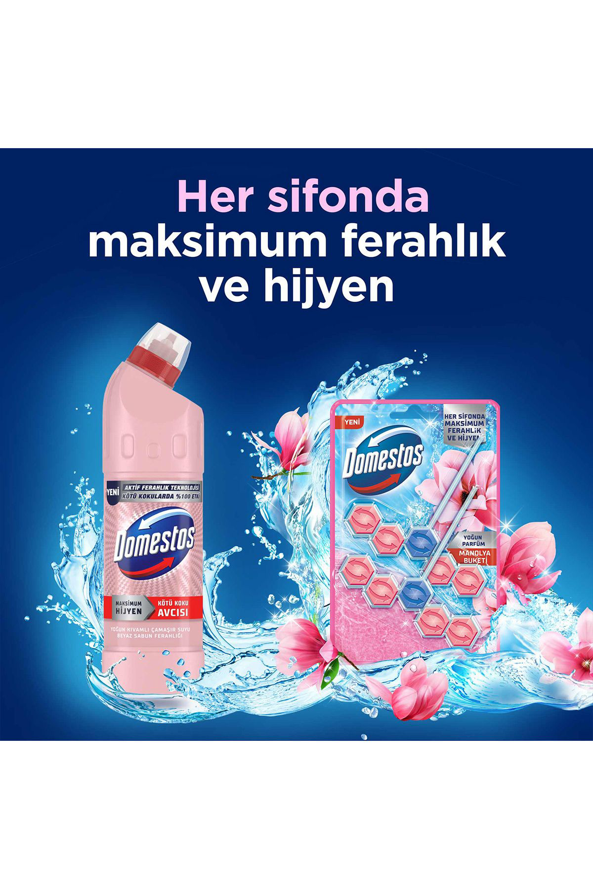 Domestos Tuvalet Bloğu 100 G Çam Ormanı 100 X1 Manolya Buketi 100