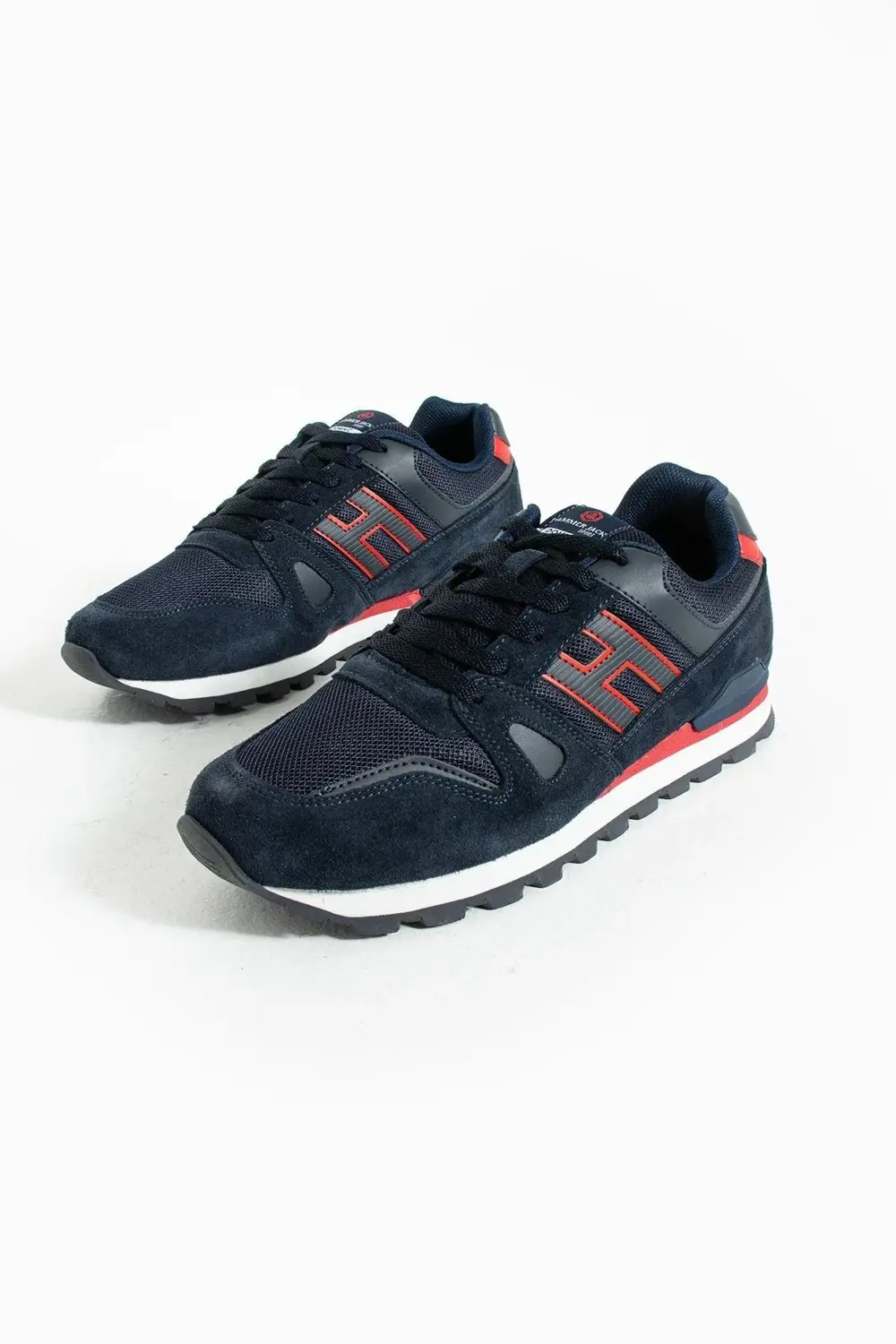 Dominic Hakiki Deri Lacivert-kırmızı Erkek Spor Ayakkabı