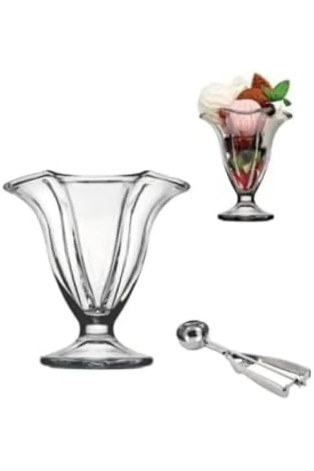 Dondurma Ve Tatlı Kasesi 6 Adet Dondurma Kaşığı Hediyeli 56567656