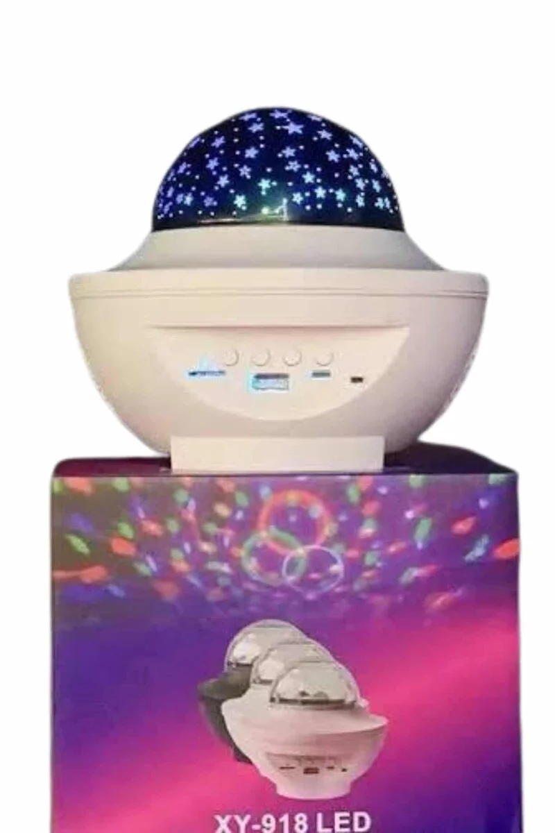 Dönen Işıklı Disko Topu Projektör Müzik Çalarlı Disco Speaker - Bluetooth 5.2, 10 Renk Rotasyonu, Uzaktan Kumanda