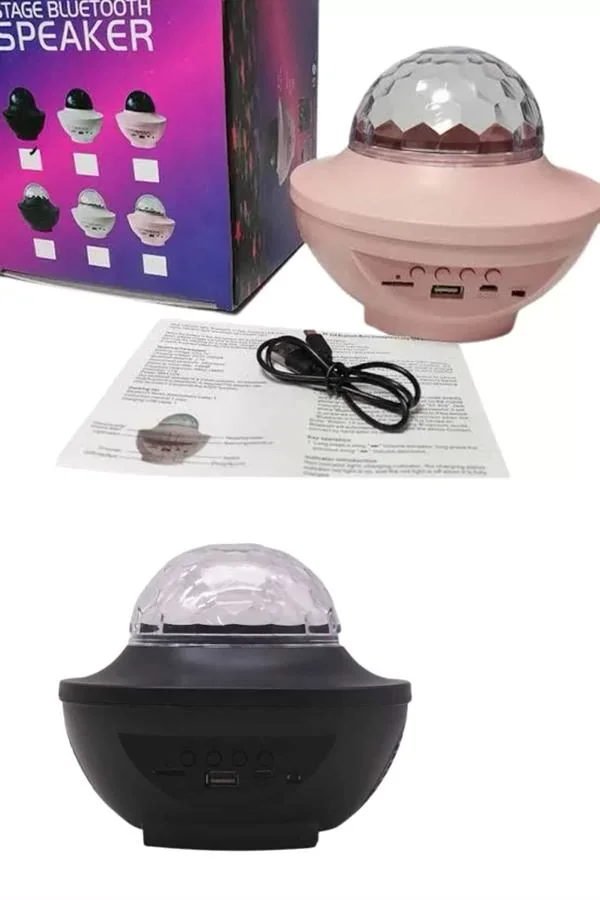 Dönen Işıklı Disko Topu Projektör Müzik Çalarlı Disco Speaker - Lisinya