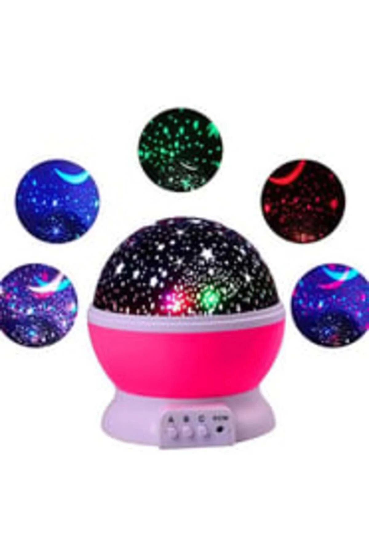 Dönen Star Mastar Star Projeksiyon LED Gece Lambası USB Tavan Yıl