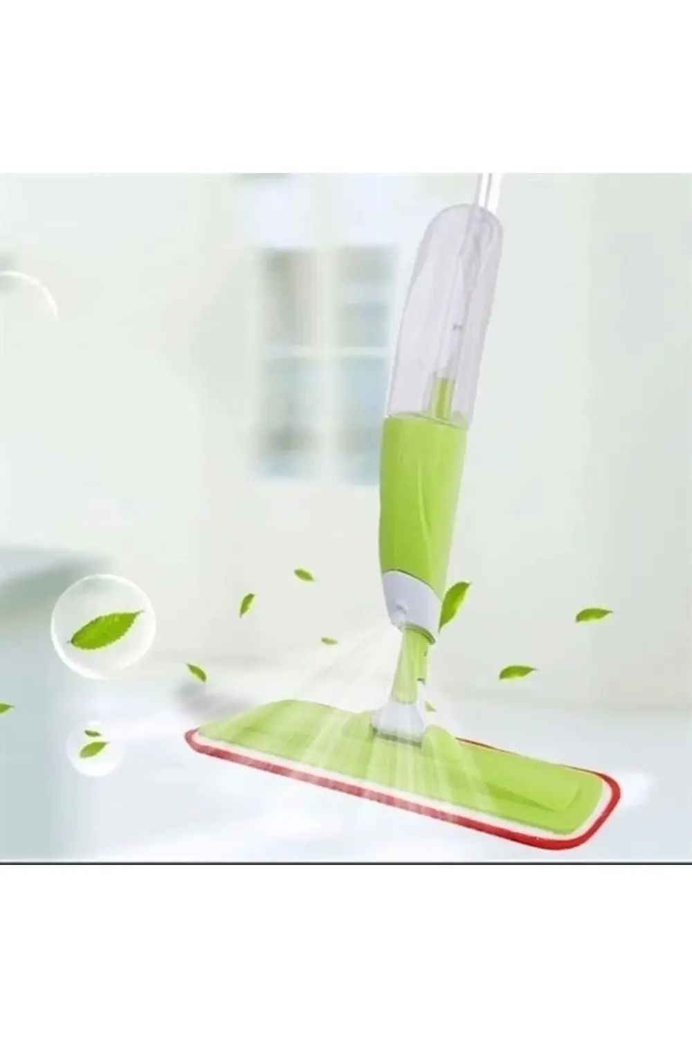 Döner Başlıklı Spreyli Mop Parke Ahşap Fayans Temizleyici Su Hazn