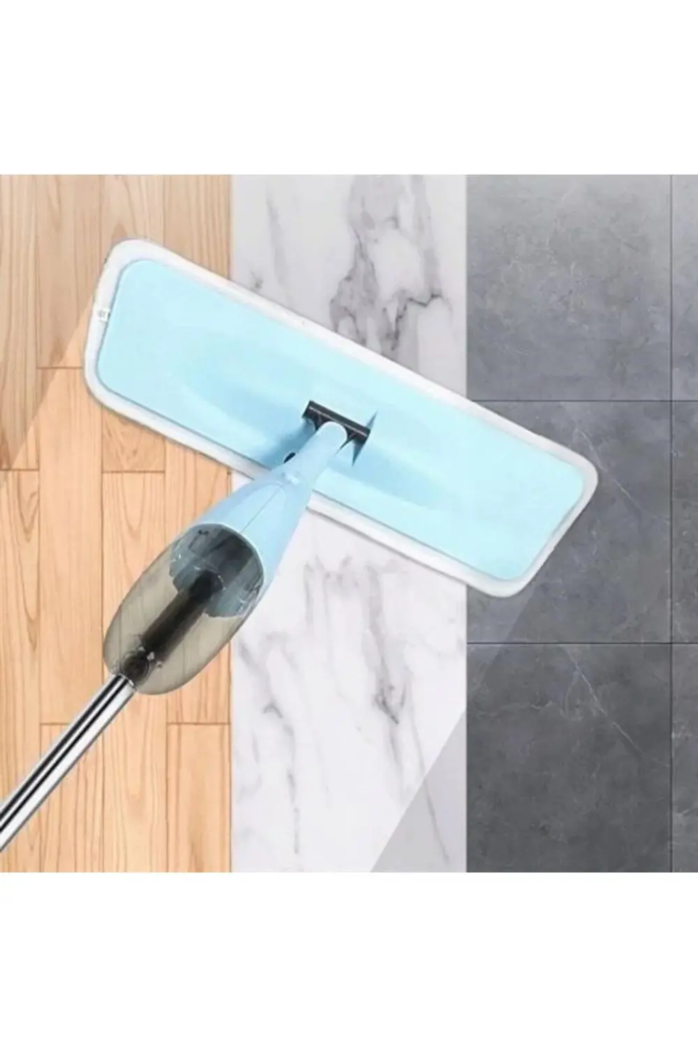 ® Döner Başlıklı Spreyli Mop Parke Ahşap Fayans Temizleyici Su Ha