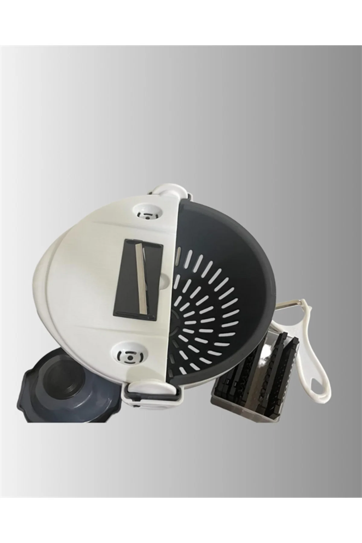 Döner Mekanizmalı Rende Bıçaklı Sebze Dilimleyici Seti - Lisinya