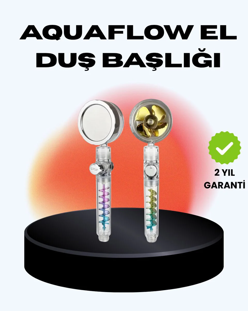 Döner Pervaneli El Duşu Başlığı – Su Tasarruflu Basınç Artırıcı ve Yağmur Etkili