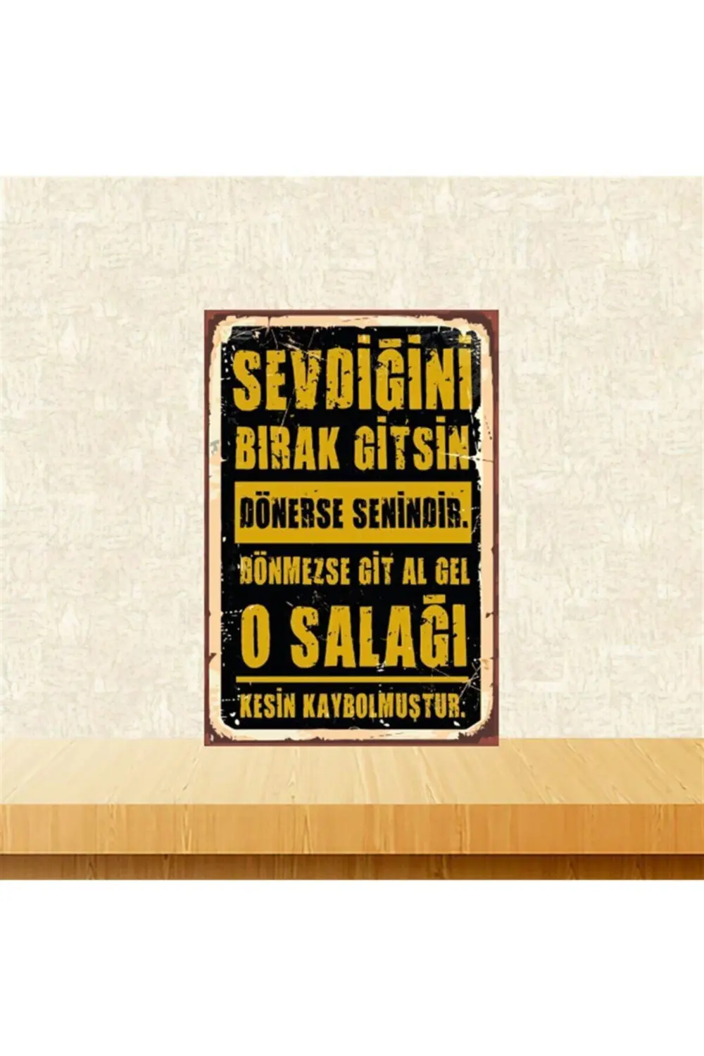 Dönerse Senindir 20-30 Cm Retro Ahşap Tablo Tkfx4789
