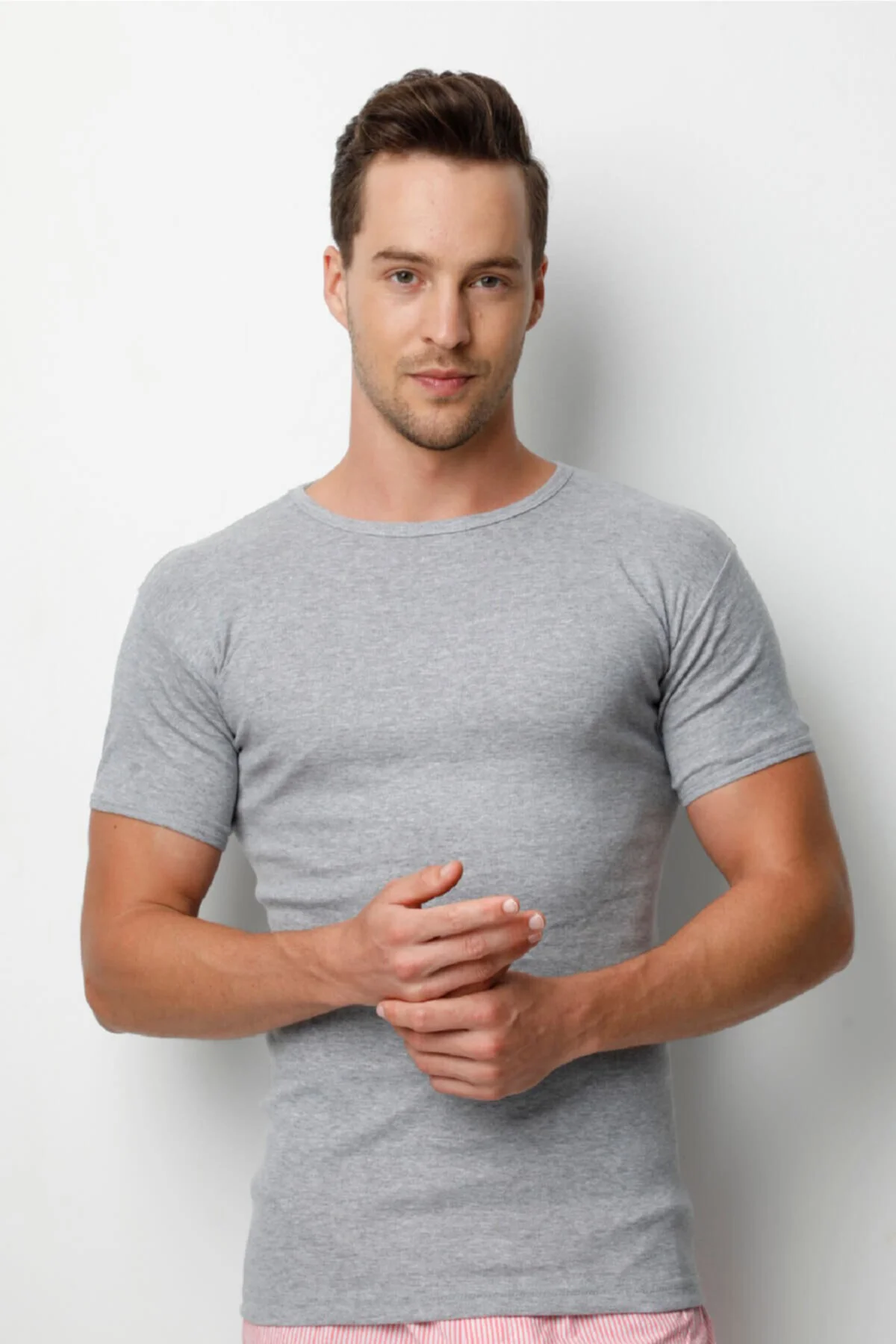 &Donex Erkek Ribana 0 Yaka Slim Fit T-Shirt 2140 (1 ADET)