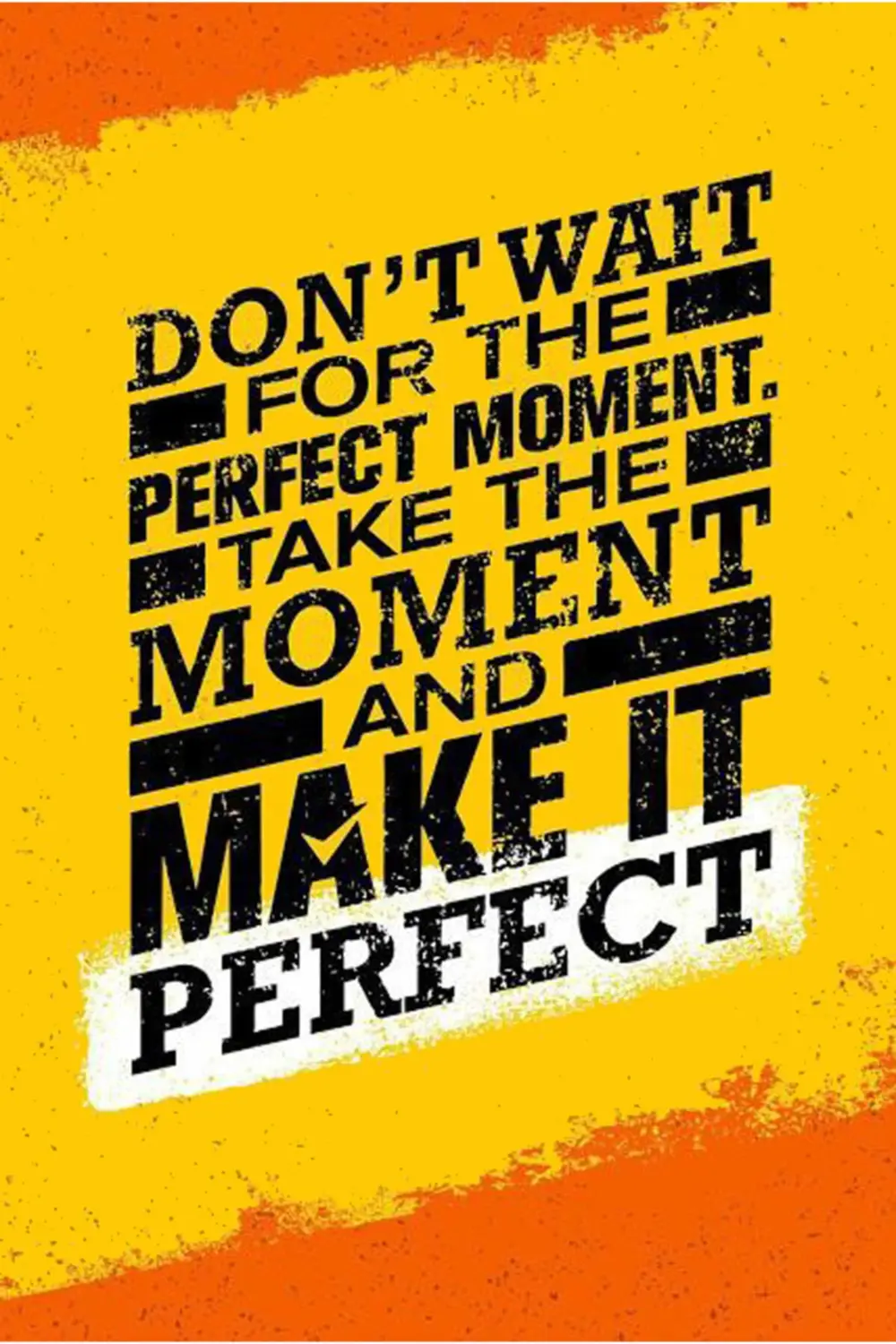Don't Wait - Motive Edici Mini Retro Ahşap Poster - Hbb