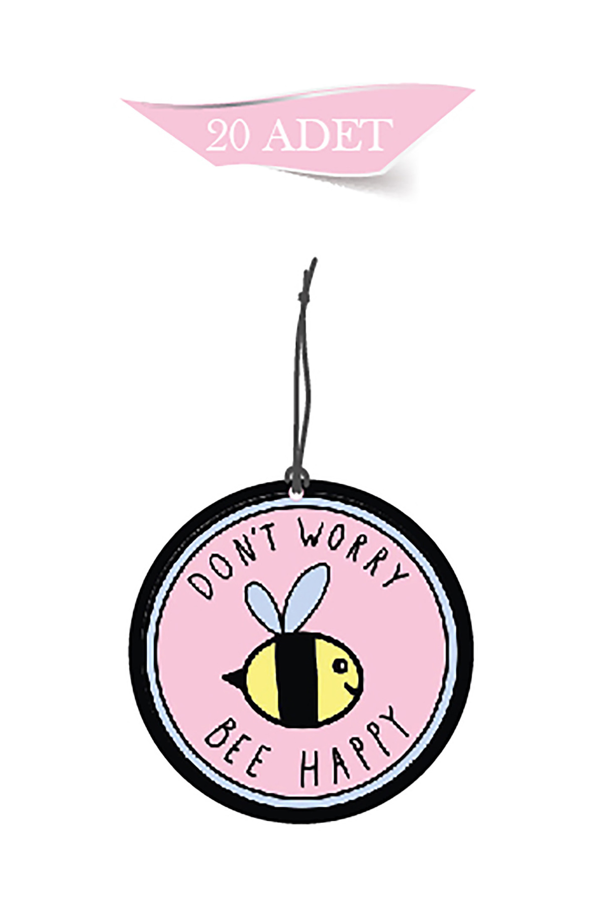 Don't Worry Bee Happy Tasarımlı 20'li Oto Kokusu ve Oto Aksesuarı