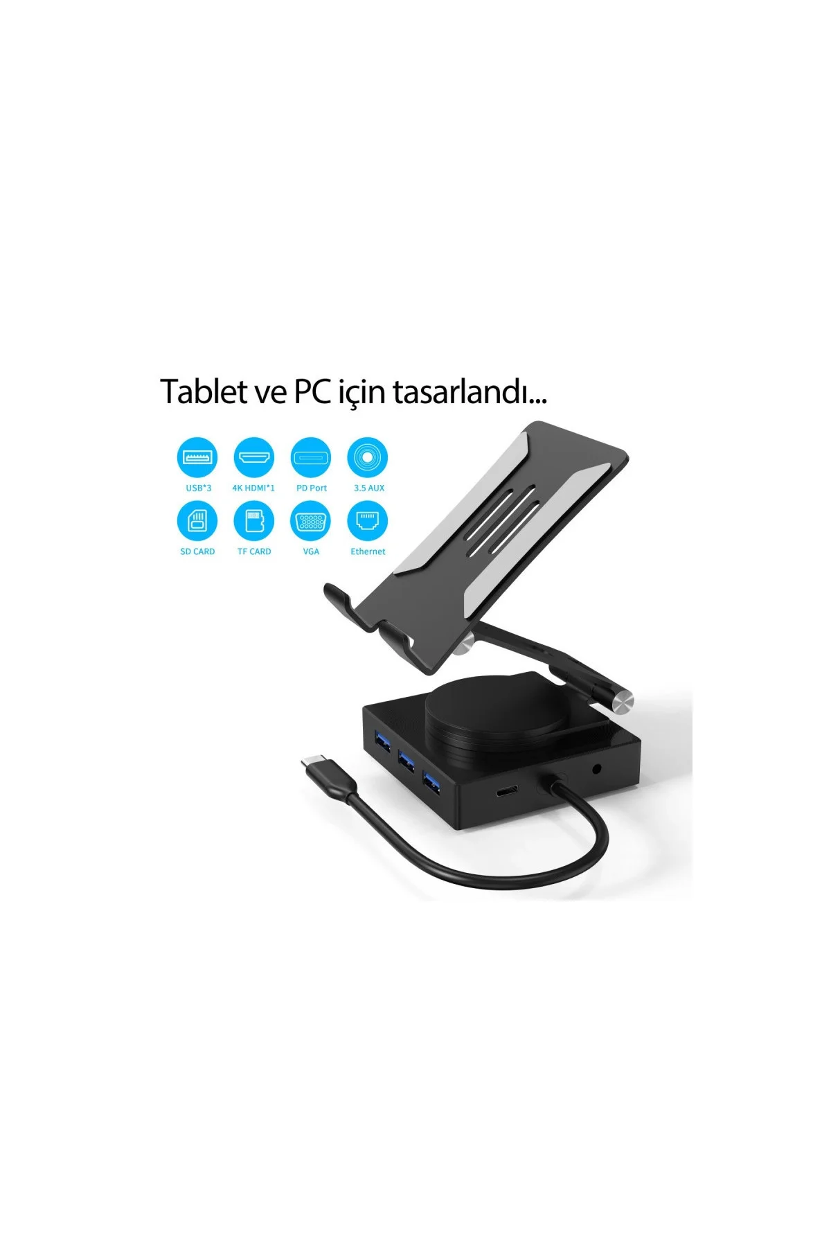 Dönüştürücü 10in1 Hub 116 - Gri