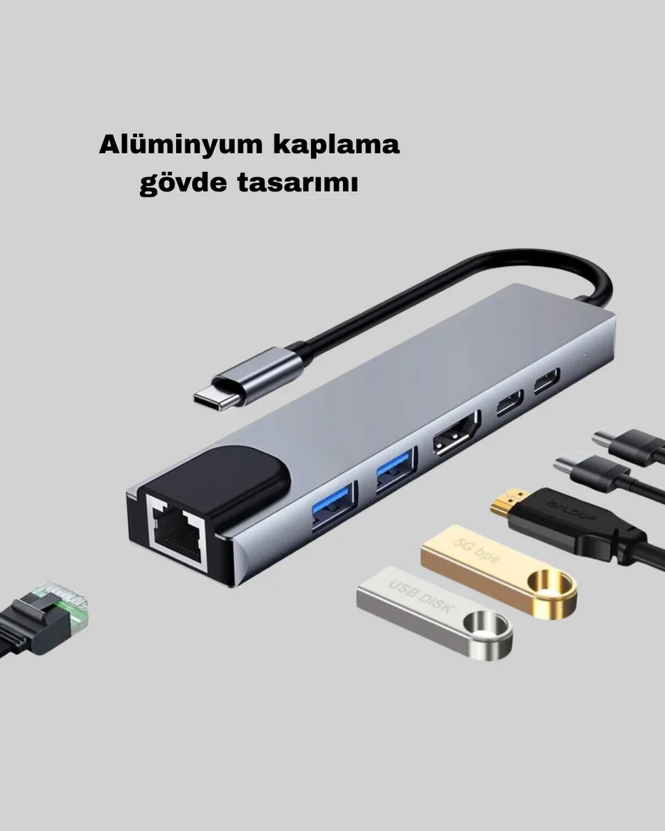 Dönüştürücü Hub – Kompakt Dayanıklı ve Yüksek Hızlı Bağlantı