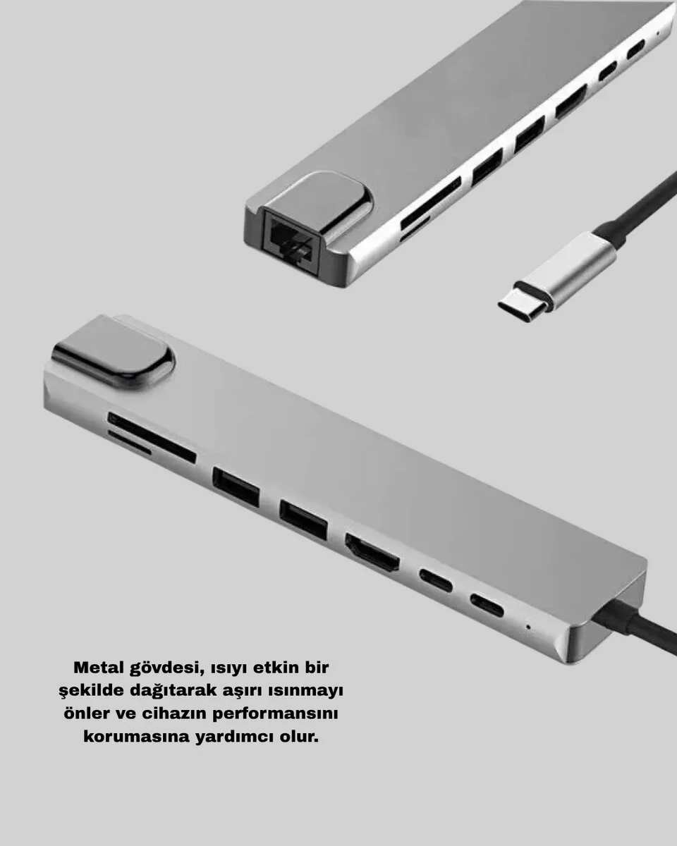 Dönüştürücü Hub – Kompakt Dayanıklı ve Yüksek Hızlı Bağlantı