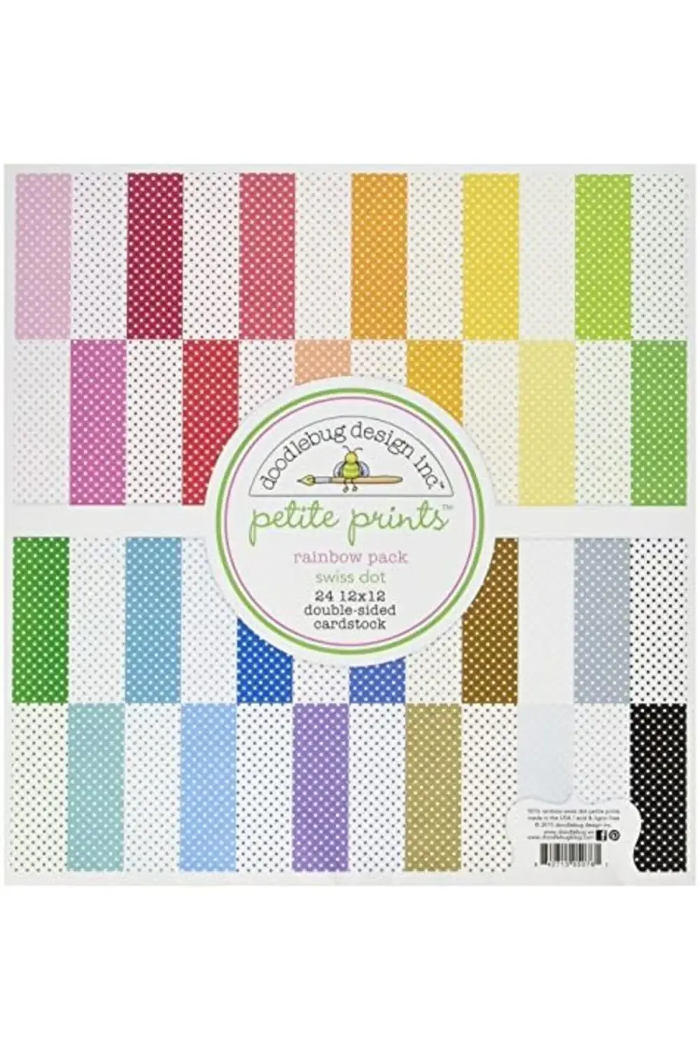 Dooblebug Petite İsviçre Puantiyeli Tonkartons 12 inç x 12 inç 2