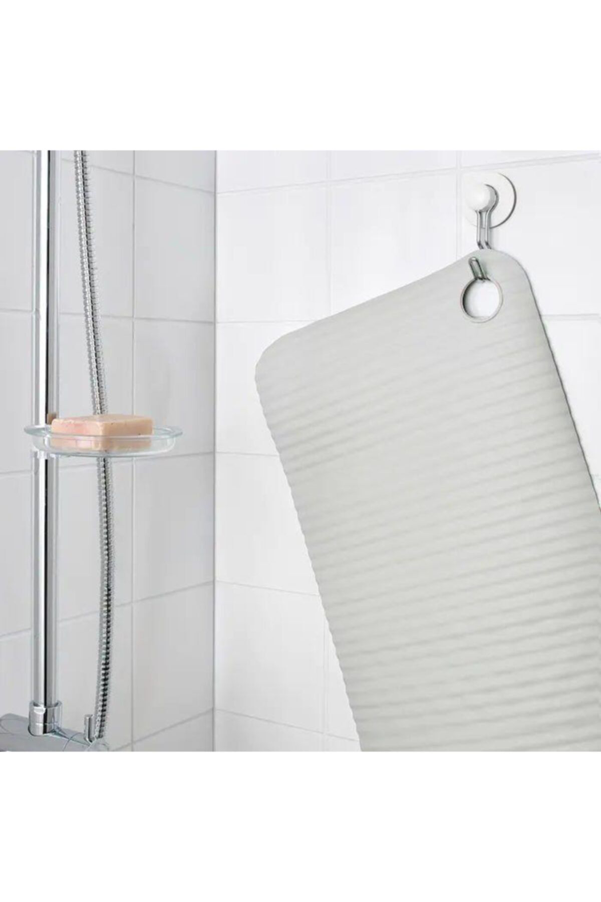 İkea Doppa Banyo Kaydirmaz Duş Küvet Paspasi Açik Gri 33X84 Cm Vantuzl