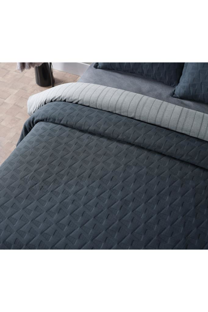 Doqu Home  Çift Kişilik Yatak Örtüsü Arya Antrasit