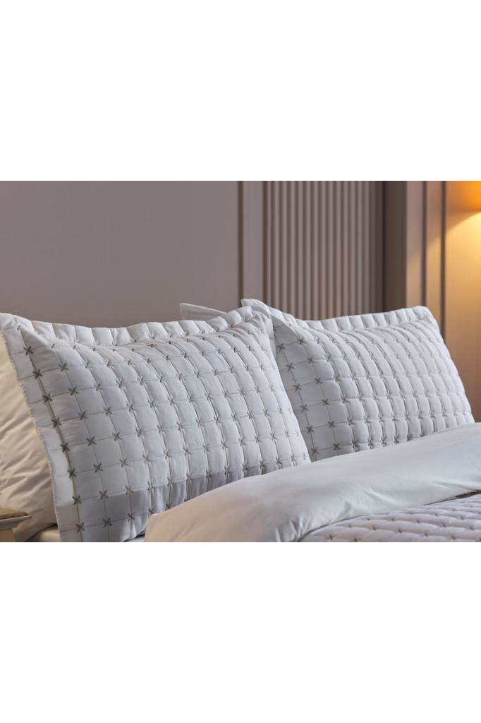 Doqu Home  Çift Kişilik Yatak Örtüsü Flash Krem