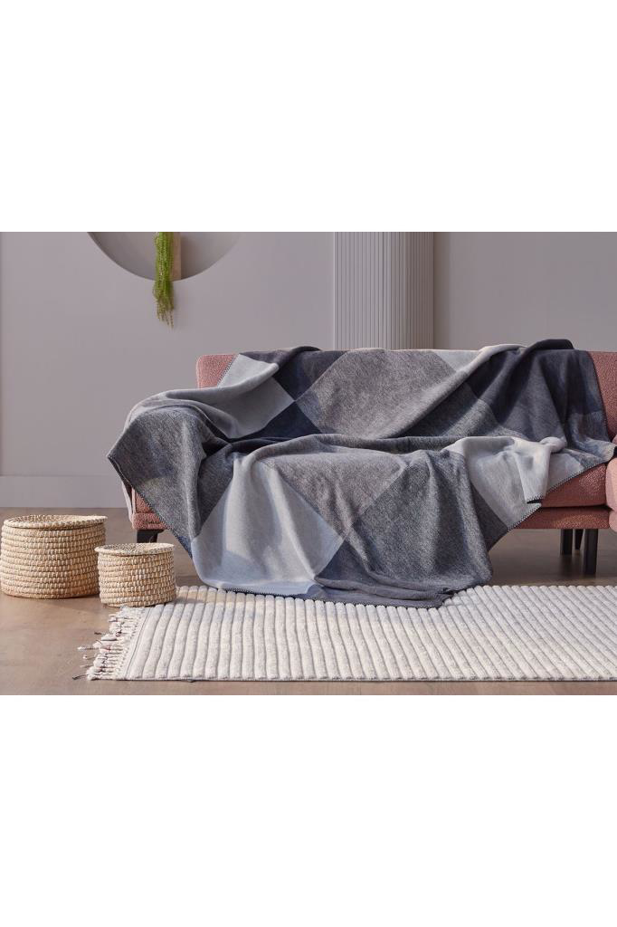 Doqu Home Crespo Battaniye Tek Kişilik Gri 150x200