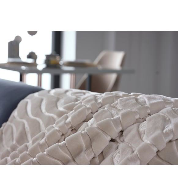 Doqu Home  Embos Battaniye Çift Kişilik Senfoni Krem 220X240