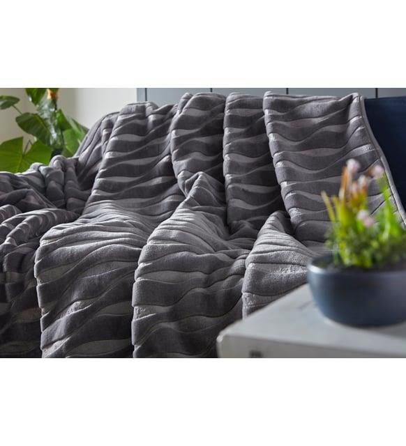 Doqu Home  Embos Battaniye Çift Kişilik Senfoni Gri 220X240