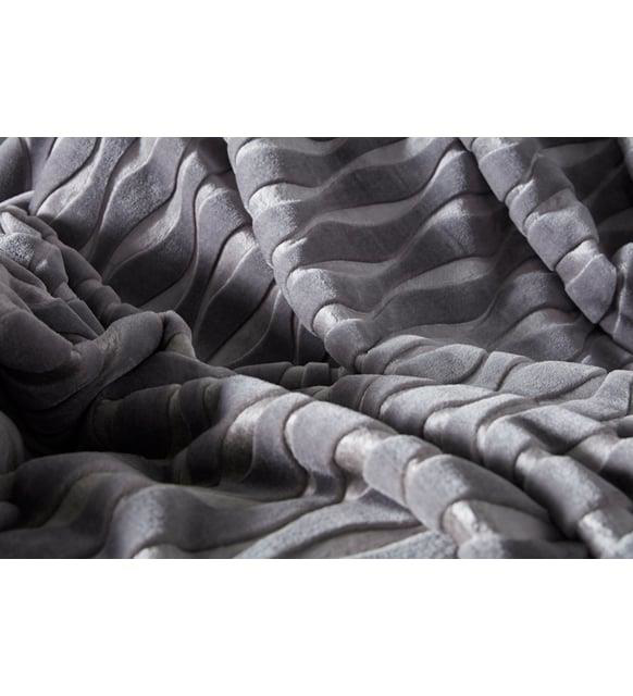 Doqu Home  Embos Battaniye Çift Kişilik Senfoni Gri 220X240