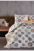 Doqu Home  Polycotton Comforter Set Tek Kişilik Cosmos Gri