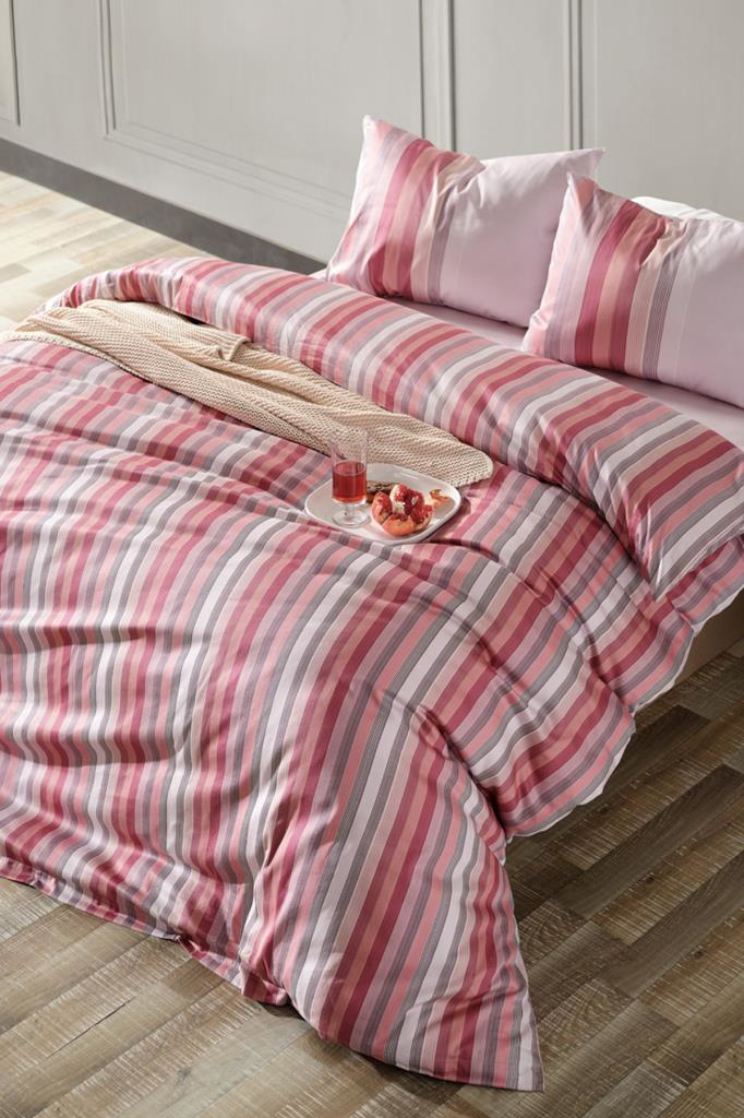 Doqu Home  Saten Nevresim Takimi Çift Kişilik Maestro Pudra