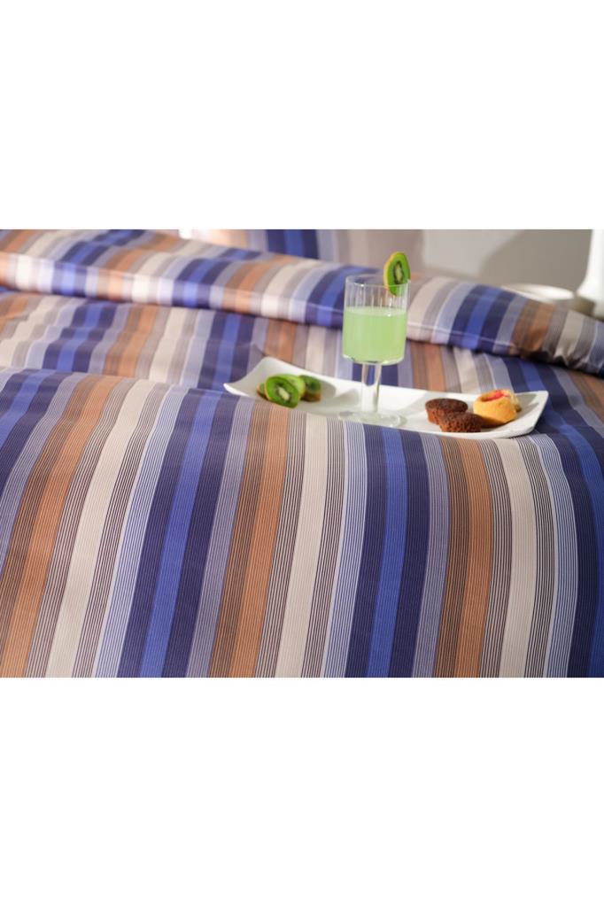 Doqu Home Saten Nevresim Takımı Çift Kişilik Maestro Mavi