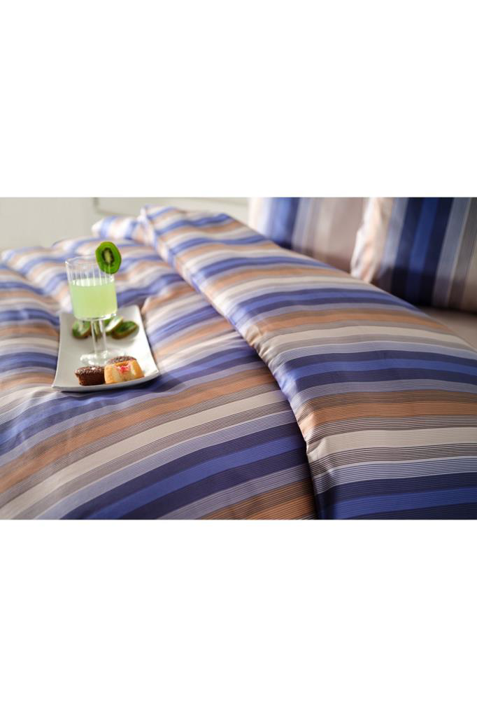 Doqu Home Saten Nevresim Takımı Çift Kişilik Maestro Mavi